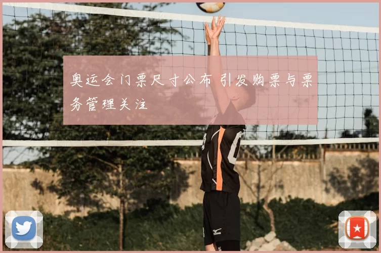 奥运会门票尺寸公布 引发购票与票务管理关注