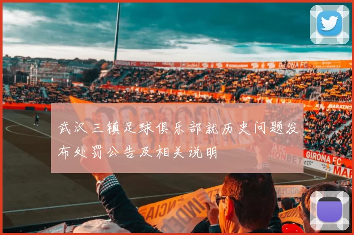 武汉三镇足球俱乐部就历史问题发布处罚公告及相关说明